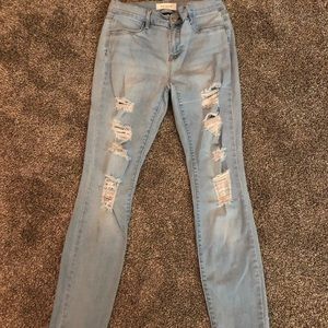 Light Wash Distressed PacSun Jeggings
